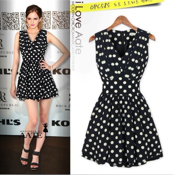 8 -  Vestido de bolinha